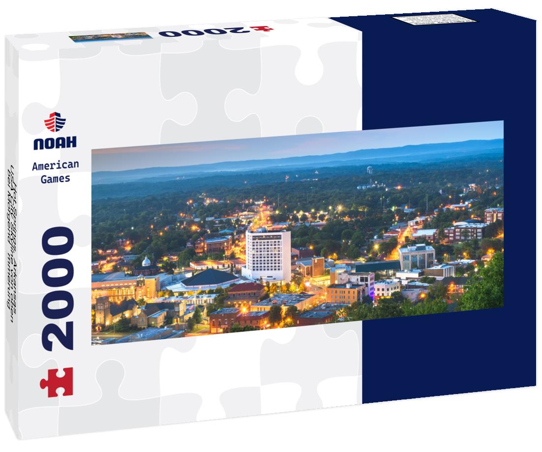 Hot Springs, Arkansas, USA City Skyline von oben bei Morgendämmerung 2000pc Panoramic Puzzle