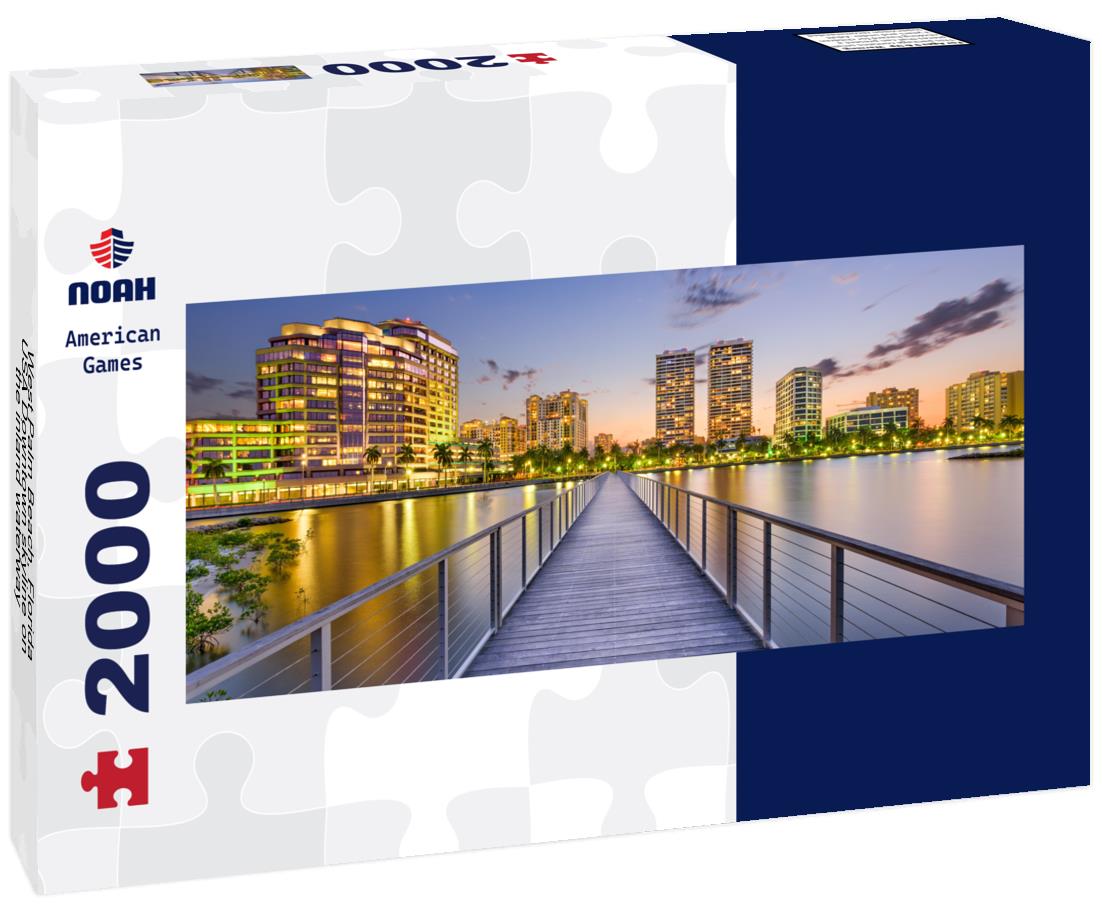 Noah Jigsaw Puzzle West Palm Beach, Florida, USA Downtown skyline on the inland waterway panorama 2000 pieces