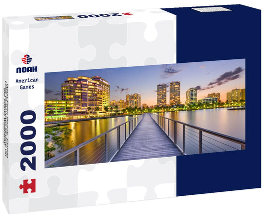 Noah Jigsaw Puzzle West Palm Beach, Florida, USA Downtown skyline on the inland waterway panorama 2000 pieces