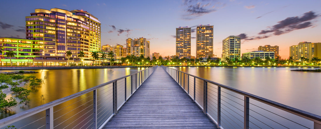 Noah Jigsaw Puzzle West Palm Beach, Florida, USA Downtown skyline on the inland waterway panorama 2000 pieces