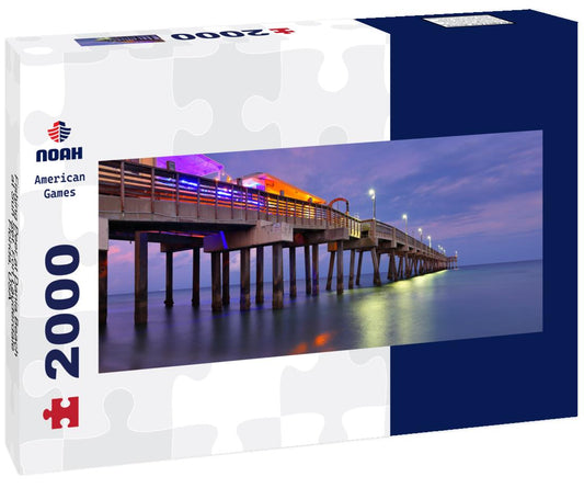 Noah Jigsaw Puzzle Fishing Peer at Dania Beach at Sun Set, Fort Lauderdale, Florida, USA panorama 2000 pieces