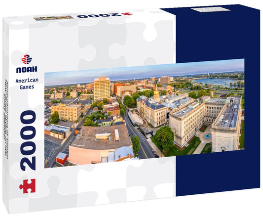 Noah Jigsaw Puzzle Aerial panorama of Trenton New Jersey skyline on late sunny afternoon panorama 2000 pieces