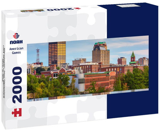 Noah Jigsaw Puzzle Manchester, New Hampshire, USA Skyline on the Merrimack River at dusk panorama 2000 pieces
