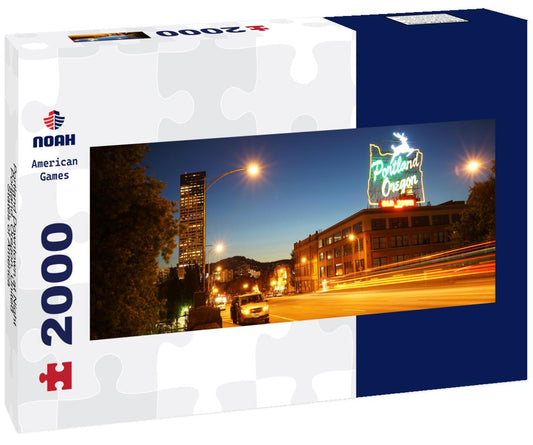 Noah Jigsaw Puzzle Portland Downtown at Night, Portland, Oregon, United States of America panorama 2000 pieces