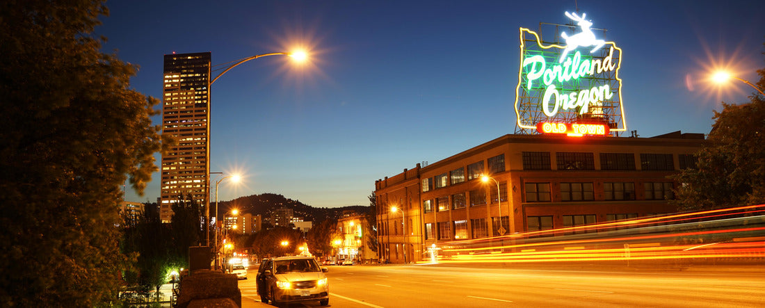 Noah Jigsaw Puzzle Portland Downtown at Night, Portland, Oregon, United States of America panorama 2000 pieces