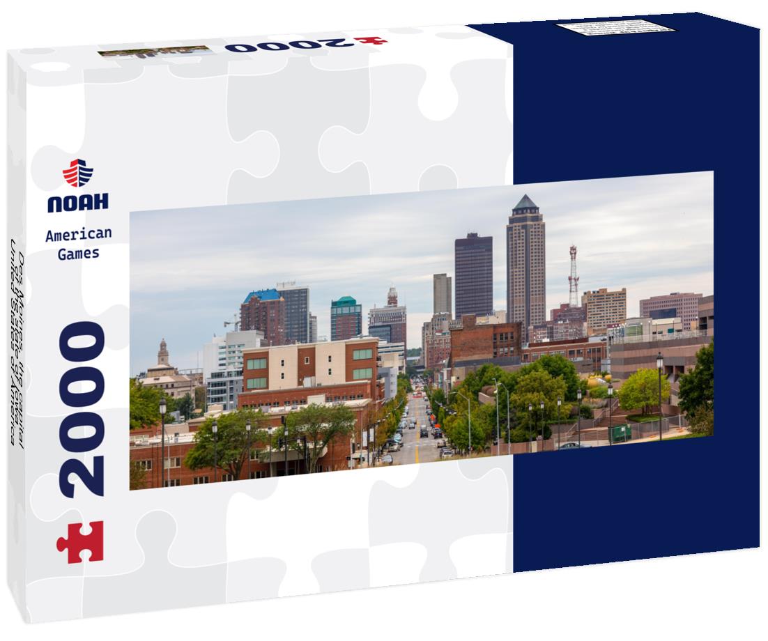 Des Moines, the capital of the state of Iowa, United States of America 2000pc Panoramic Puzzle