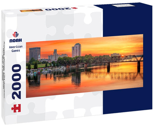Noah Jigsaw Puzzle Augusta, Georgia, USA downtown skyline on the Savannah River at sunset panorama 2000 pieces