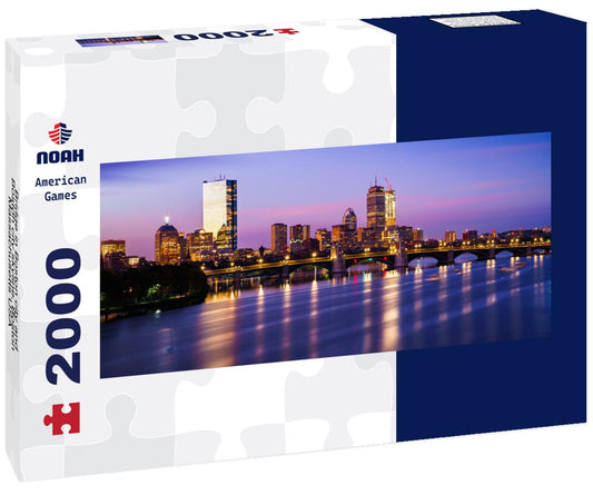 Noah Jigsaw Puzzle Bridge in Boston city and Boston city skyline, Boston Massachusetts USA panorama 2000 pieces