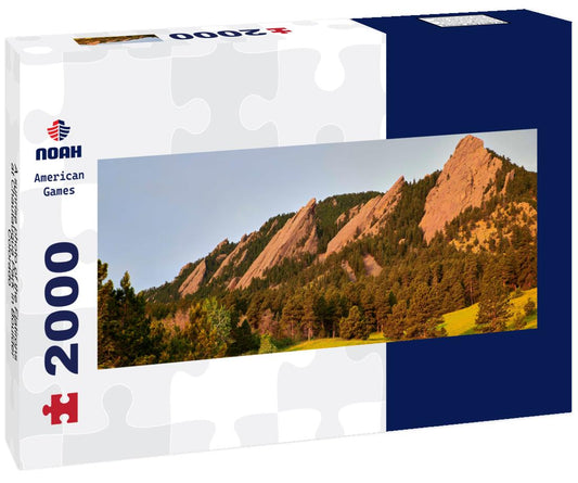 Noah Jigsaw Puzzle A sunrise photo of the Flatirons at Chautauqua Park in Boulder, Colorado panorama 2000 pieces