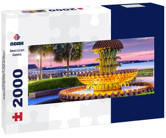 Noah Jigsaw Puzzle Charleston, South Carolina, USA at the Waterfront Park Pineapple Fountain panorama 2000 pieces