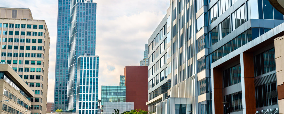Noah Jigsaw Puzzle Architecture of Jersey City at Exchange Place in New Jersey, United States panorama 2000 pieces