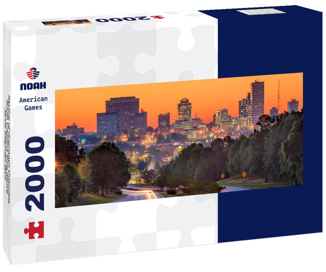 Skyline of downtown Columbia, South Carolina from above Jarvis Klapman Blvd 2000pc Panoramic Puzzle