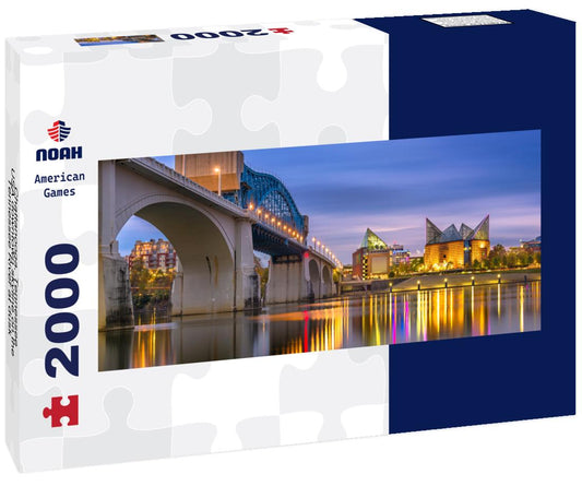 Noah Jigsaw Puzzle Chattanooga, Tennessee, USA downtown skyline on the Tennessee River at dusk panorama 2000 pieces