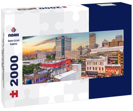 Noah Jigsaw Puzzle Memphis, Tennessee, USA downtown city skyline over Beale Street after sunset panorama 2000 pieces