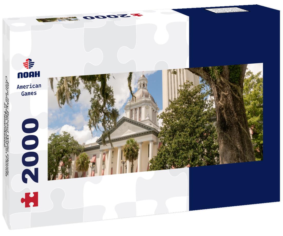 Noah Jigsaw Puzzle Blue Sky Behind White Clouds Over the State Capitol on Florida in Tallahassee panorama 2000 pieces