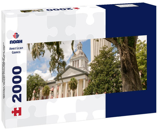 Noah Jigsaw Puzzle Blue Sky Behind White Clouds Over the State Capitol on Florida in Tallahassee panorama 2000 pieces