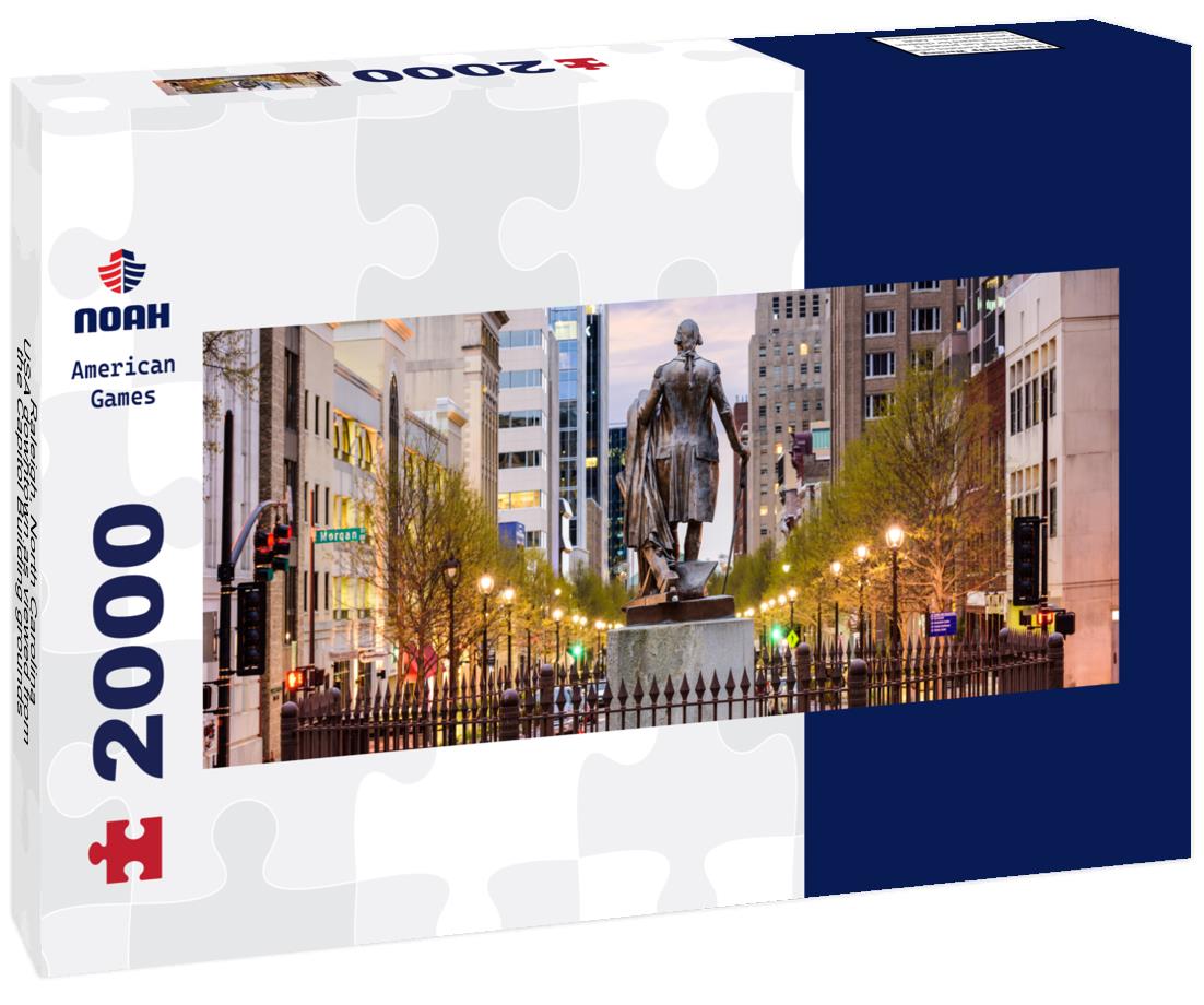Raleigh, North Carolina, USA downtown as viewed from the Capitol Building grounds 2000pc Panoramic Puzzle