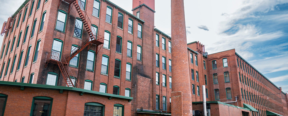 The old Mill in Westbrook Maine. The heritage from the industrial revolution, USA 2000pc Panoramic Puzzle