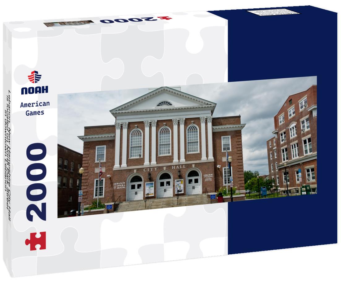 Lebanon, New Hampshire City Hall is located on North Park Street in downtown Lebanon 2000pc Panoramic Puzzle