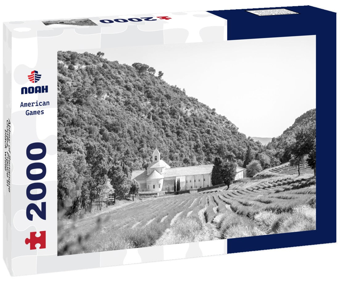 Noah Jigsaw Puzzle Abbey of Senanque, Gordes, France in black white 2000 pieces