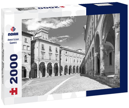 Noah Jigsaw Puzzle Bologna, Italy - Piazza San Stefano, Bologna Rossa city, Italian Emilia Romagna in black white 2000 pieces