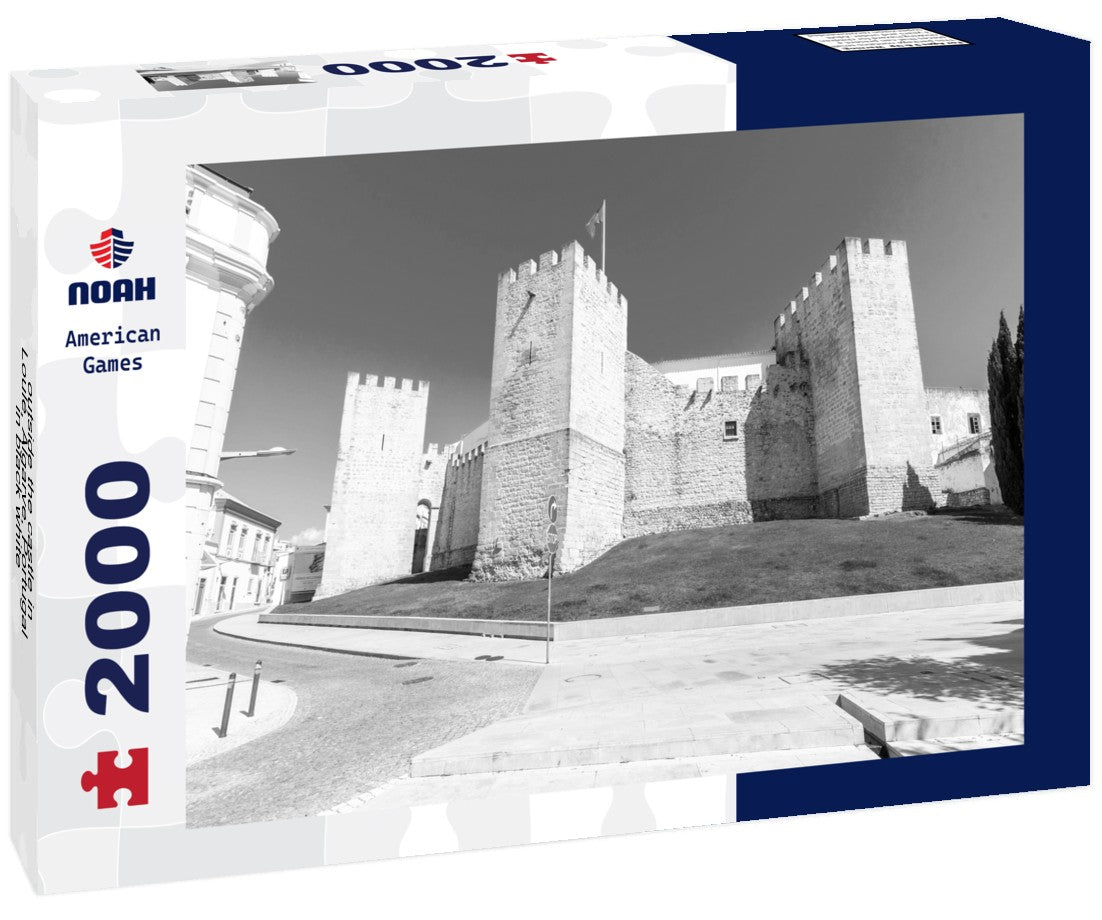 Noah Jigsaw Puzzle outside the castle in Loulé, Algarve, Portugal in black white 2000 pieces