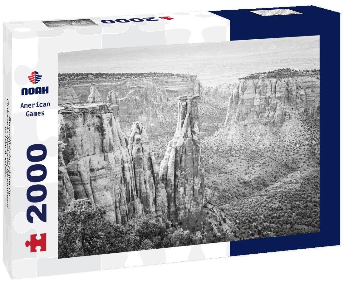 Noah Jigsaw Puzzle Beautiful day drive by Colorado National Monument in black white 2000 pieces