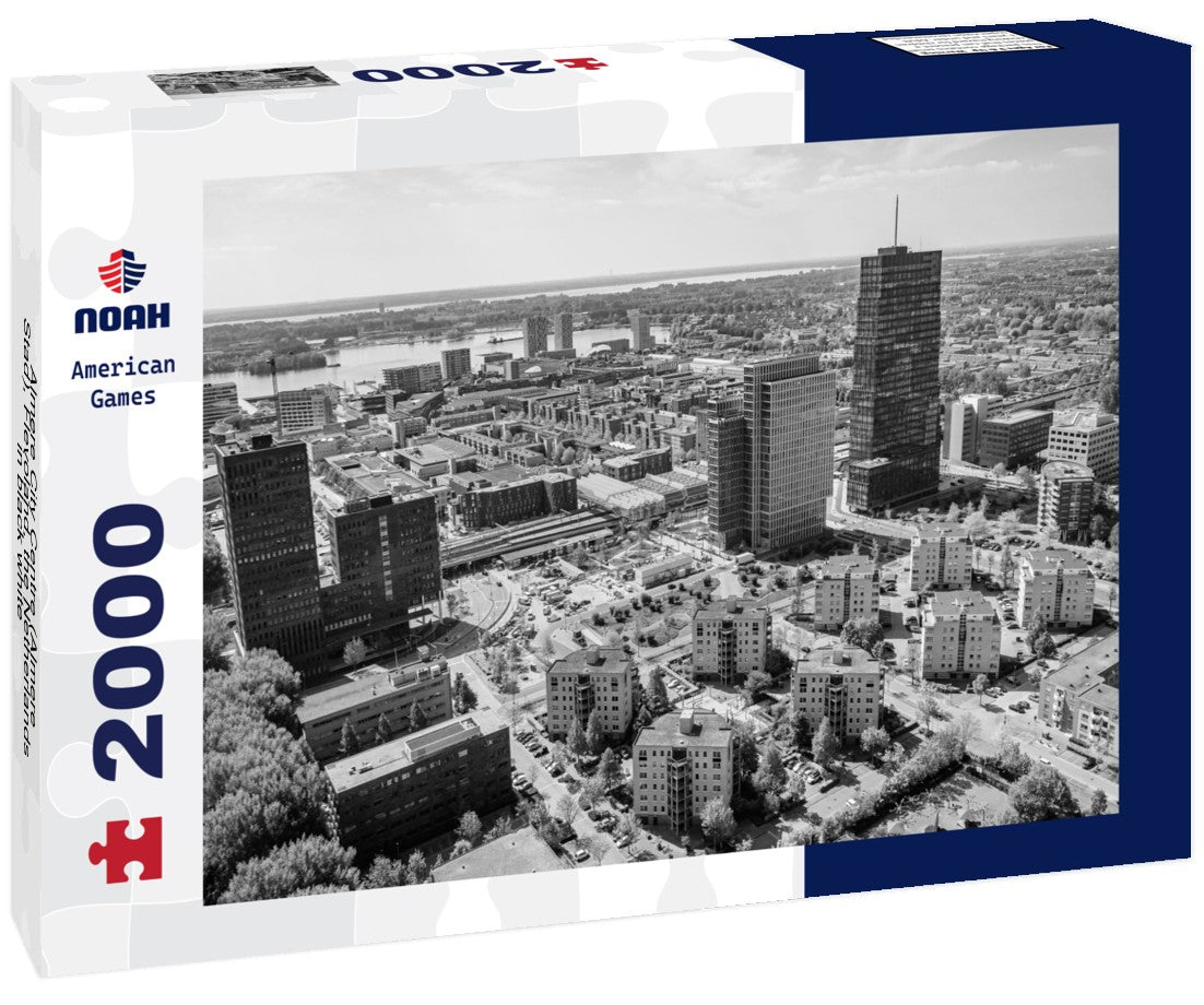 Noah Jigsaw Puzzle Almere City Centre (Almere Stad), Flevoland, the Netherlands in black white 2000 pieces