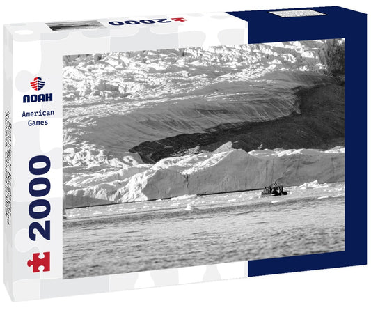 Noah Jigsaw Puzzle Boat trips to the glacier in Croker Bay, Devon Island, Nunavut, Canada in black white 2000 pieces