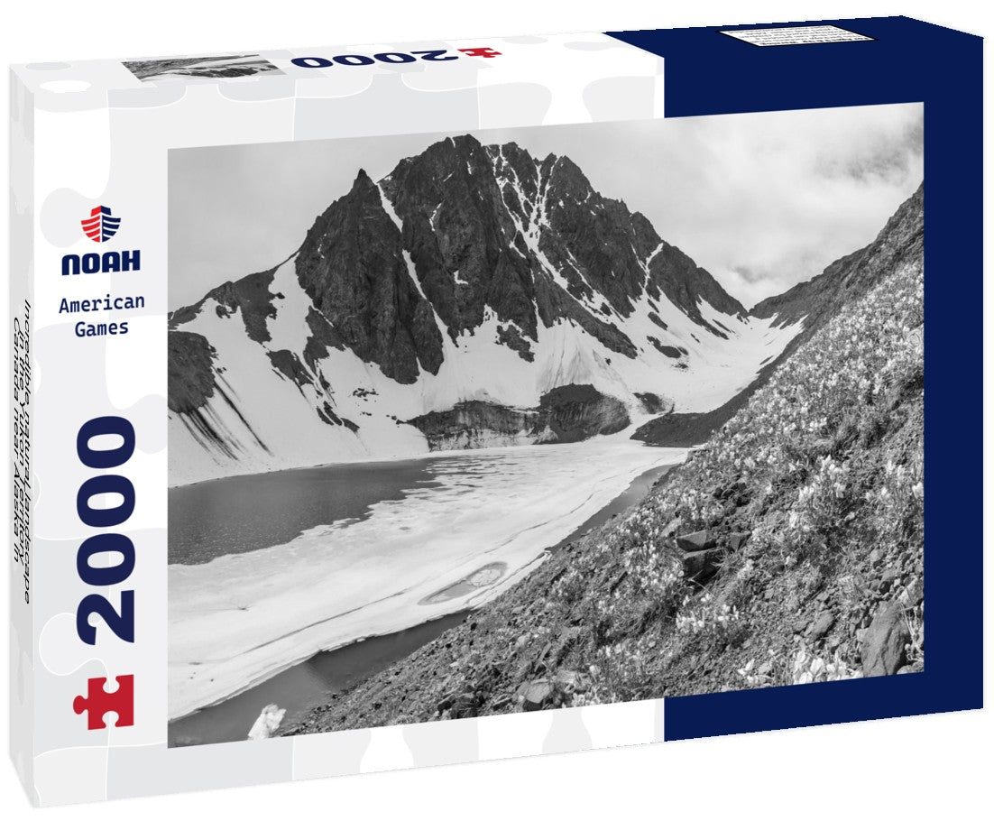 Incredible natural landscape in the Yukon Territory, Canada near Alaska 2000pc PuzzleBlack and White