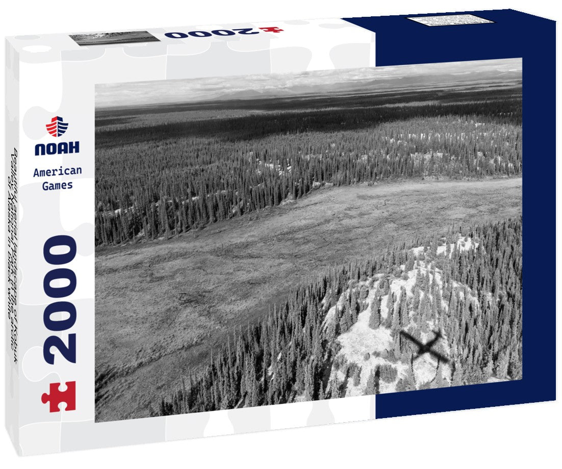 Beautiful aerial landscape of Kobuk Valley National Park in the arctic of Alaska 2000pc PuzzleBlack and White
