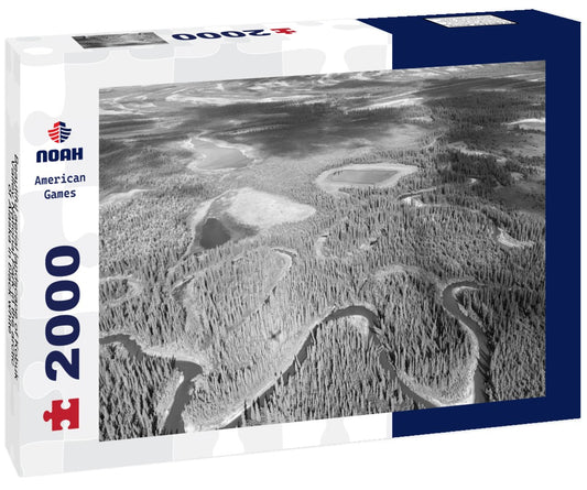 Noah Jigsaw Puzzle Beautiful aerial landscape of Kobuk Valley National Park in the arctic of Alaska in black white 2000 pieces