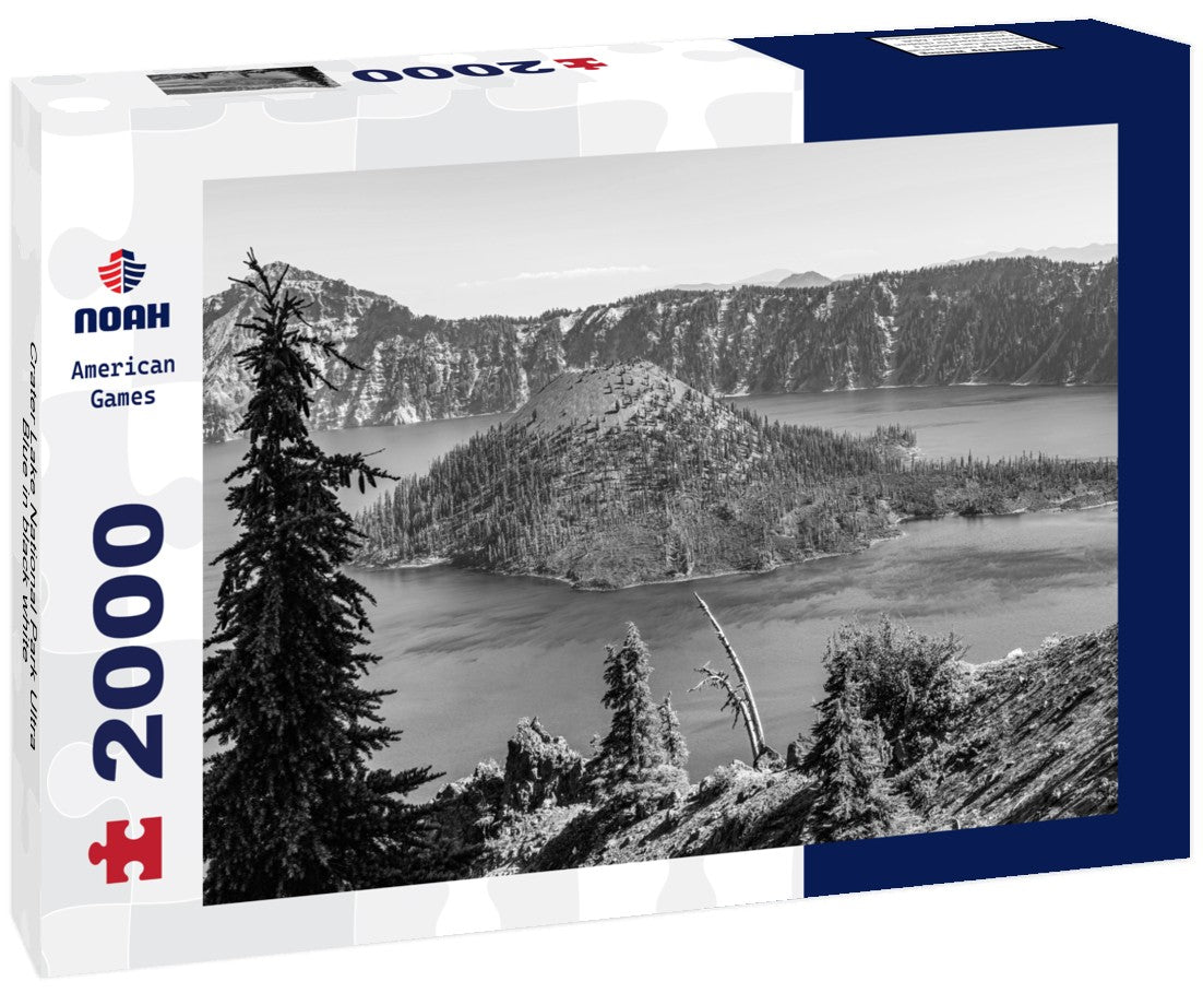 Noah Jigsaw Puzzle Crater Lake National Park Ultra Blue in black white 2000 pieces