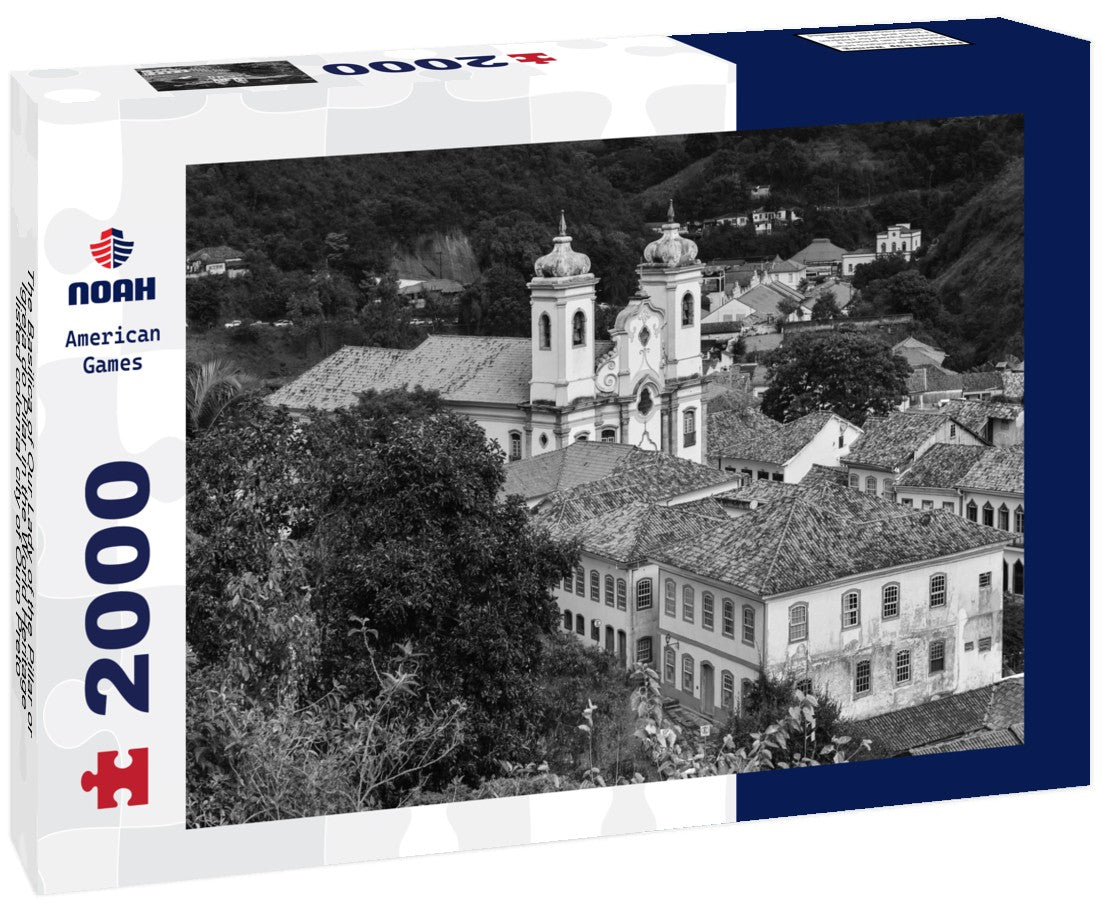 Noah Jigsaw Puzzle The Basilica of Our Lady of the Pillar or Igreja do Pilar in the World Heritage-listed colonial city of Ouro Preto, state of Minas Gerais, Brazil in black white 2000 pieces