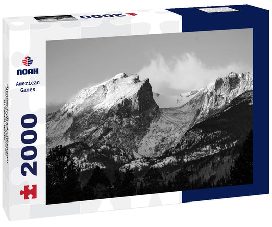 Noah Jigsaw Puzzle Sunrise in Rocky Mountain National Park Colorado in black white 2000 pieces