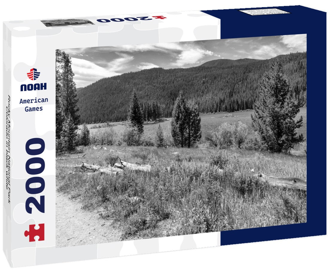 Noah Jigsaw Puzzle Rocky Mountain National Park Colorado in black white 2000 pieces