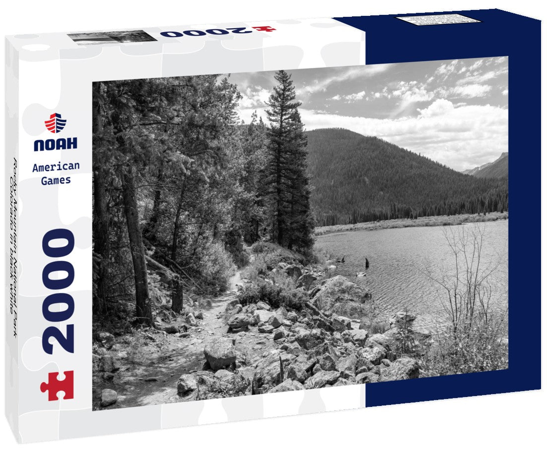 Noah Jigsaw Puzzle Rocky Mountain National Park Colorado in black white 2000 pieces