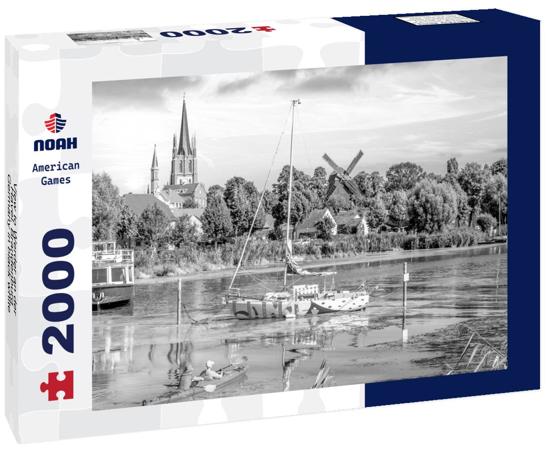 Noah Jigsaw Puzzle View to Werder an der Havel, Brandenburg, Germany in black white 2000 pieces