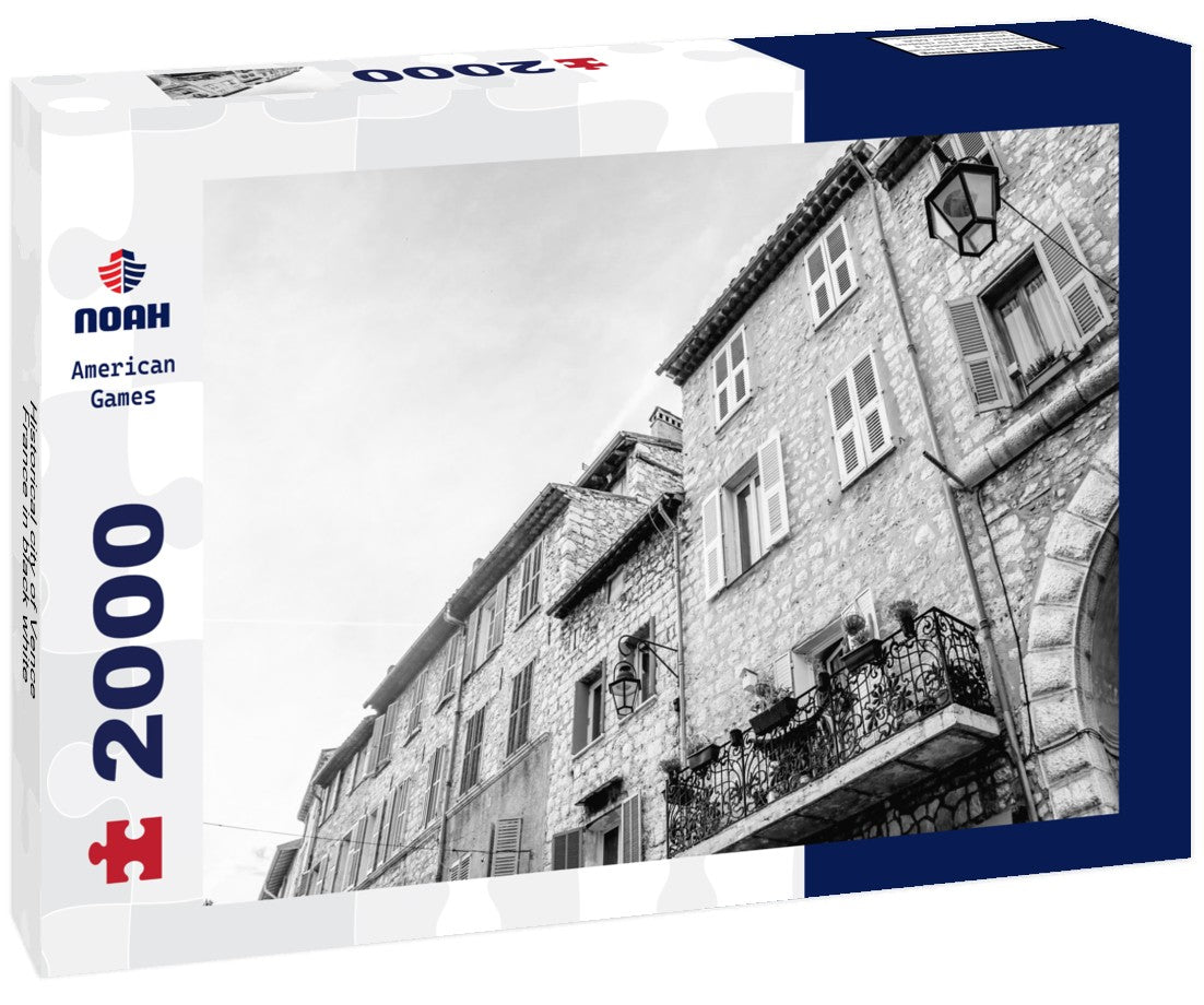 Noah Jigsaw Puzzle Historical city of Vence, France in black white 2000 pieces