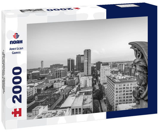 Noah Jigsaw Puzzle Birmingham, Alabama, USA downtown cityscape at dusk in black white 2000 pieces