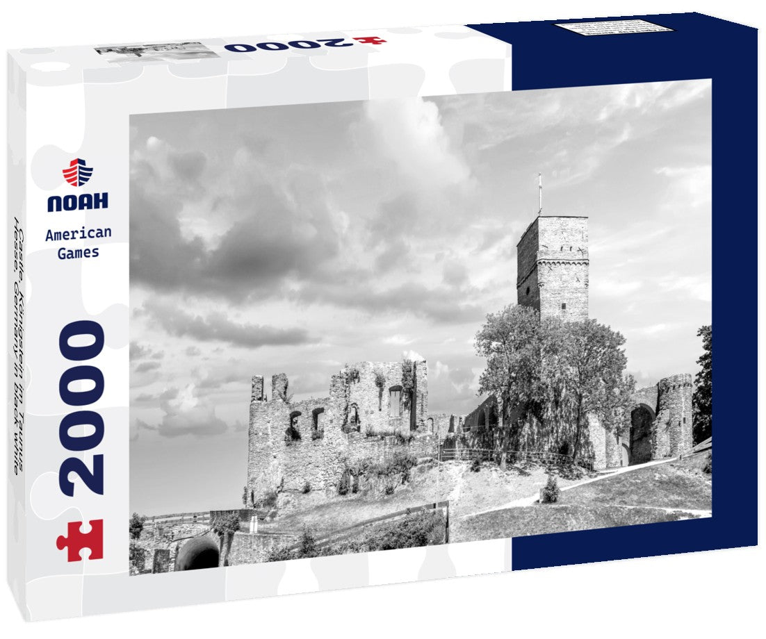 Noah Jigsaw Puzzle Castle, Königstein im Taunus, Hesse, Germany in black white 2000 pieces