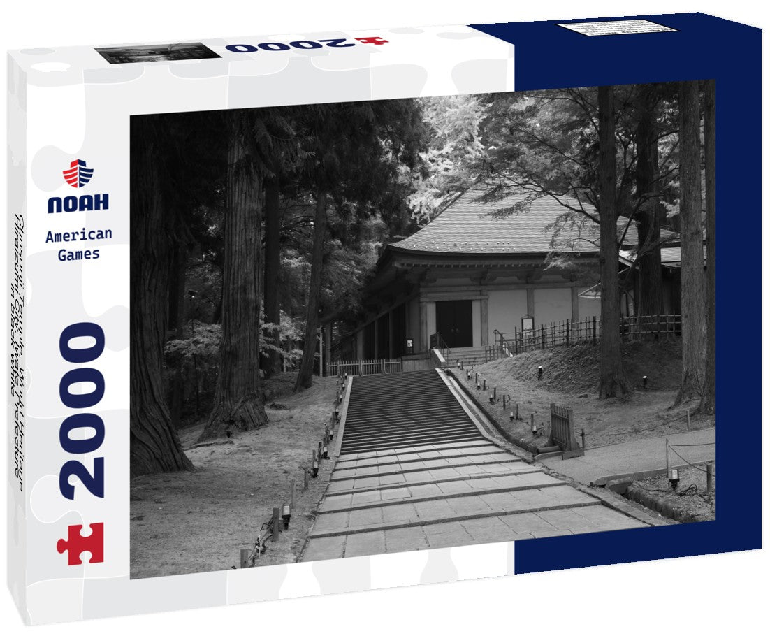 Noah Jigsaw Puzzle Chusonji Temple, World Heritage, Hiraizumi City, Iwate Prefecture in black white 2000 pieces