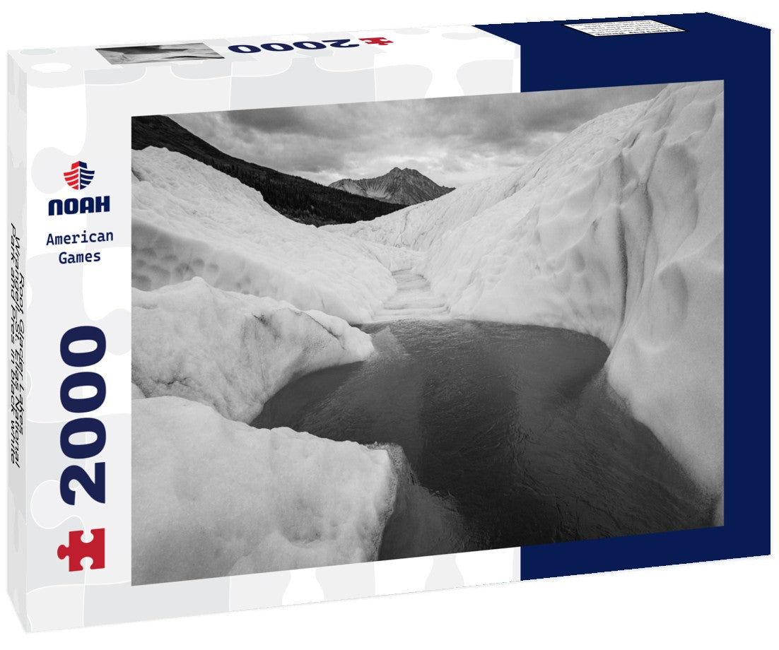 Noah Jigsaw Puzzle Root Glacier Lakes - Wrangell–St. Elias National Park and Pres in black white 2000 pieces
