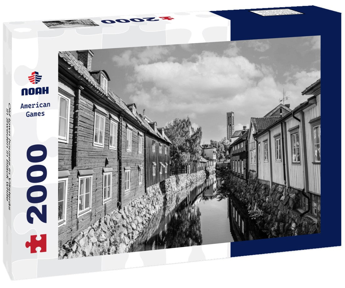 Noah Jigsaw Puzzle Old town houses in Västerås in Sweden in black white 2000 pieces