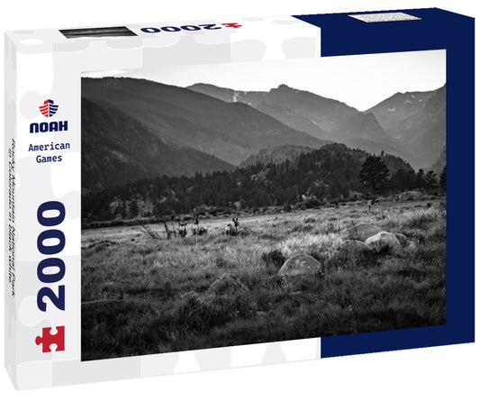 Noah Jigsaw Puzzle Rocky Mountain National Park in Colorado in black white 2000 pieces
