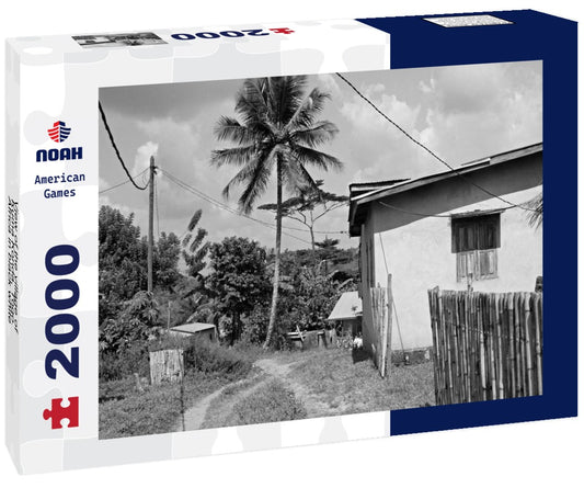 Noah Jigsaw Puzzle View of the village of Kuma Konda. Togo. Africa in black white 2000 pieces