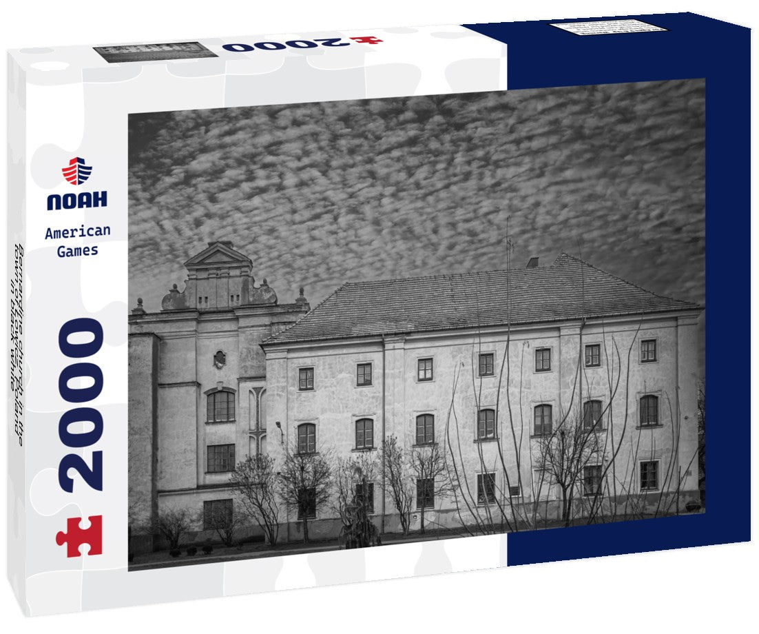 Noah Jigsaw Puzzle Bernardine church in the town of Lowicz, Poland in black white 2000 pieces