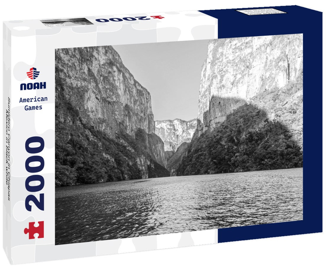 Noah Jigsaw Puzzle Sumidero Canyon in Chiapas, Mexico in black white 2000 pieces