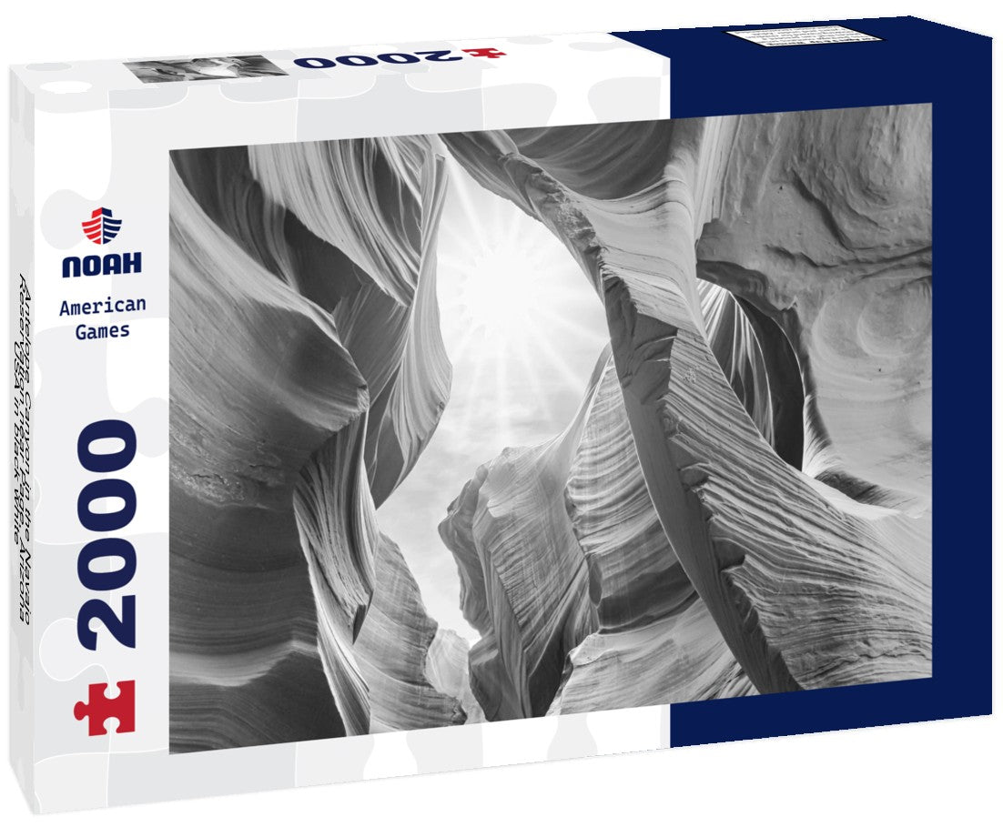 Noah Jigsaw Puzzle Antelope Canyon in the Navajo Reservation near Page, Arizona USA in black white 2000 pieces