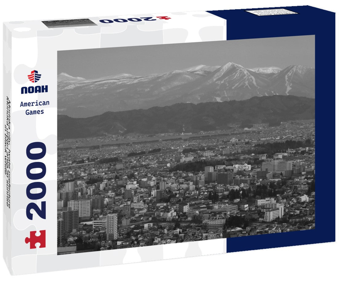Noah Jigsaw Puzzle Morioka city, Iwate prefecture Morioka urban area at sunrise in black white 2000 pieces